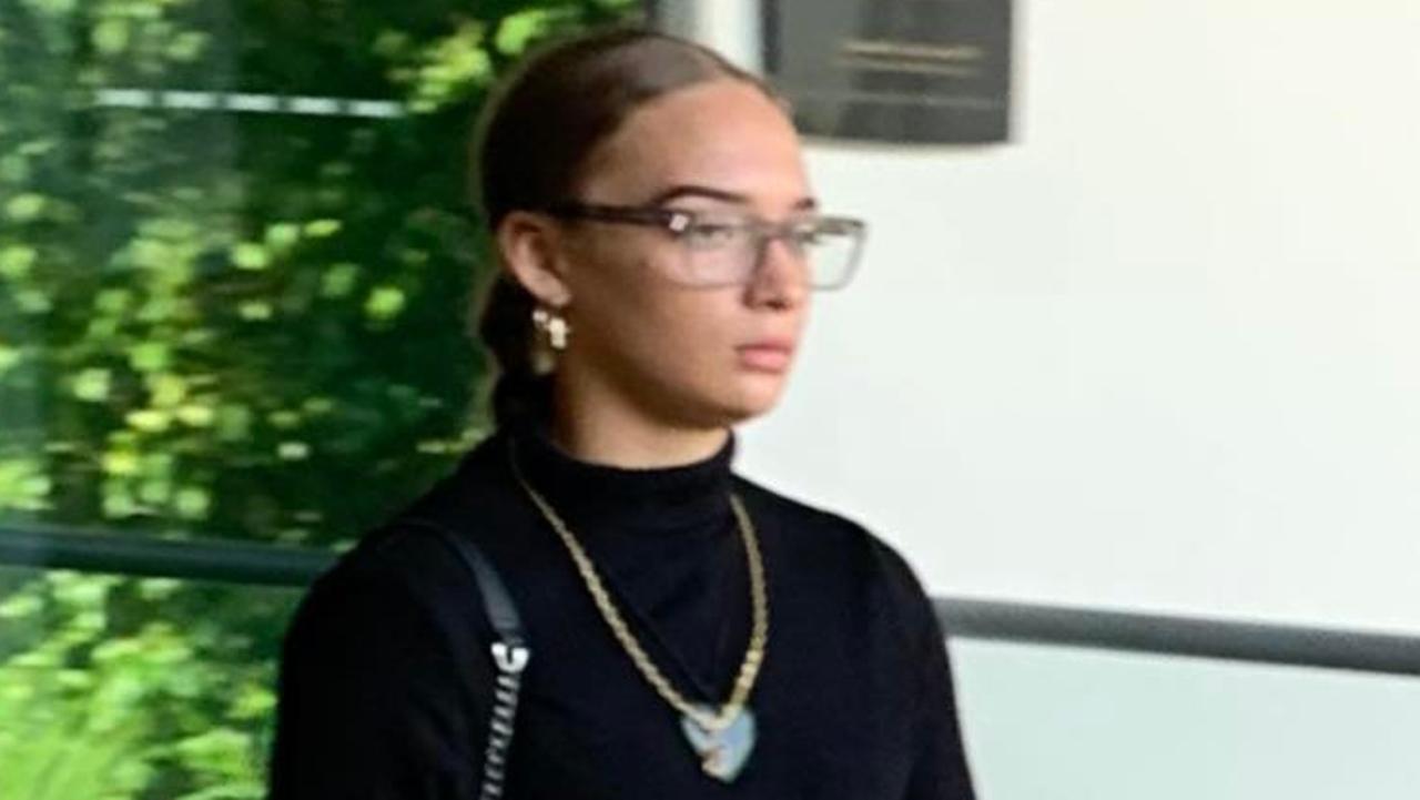 Matika Jean Tikotikoca leaving Caloundra Magistrates Court.