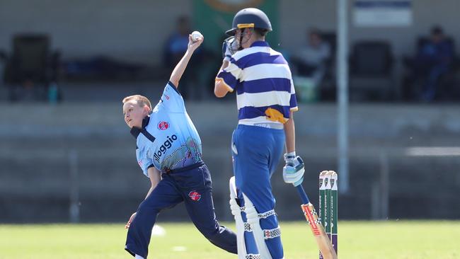 Callum Van Huisstede was among the wickets in Newcastle City’s big win. Picture: Sue Graham.