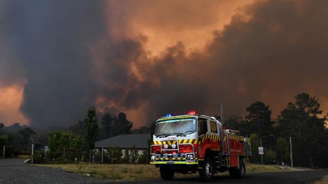 A Middle Arm truck en route to the Green Wattle Creek fire. Picture: AAP