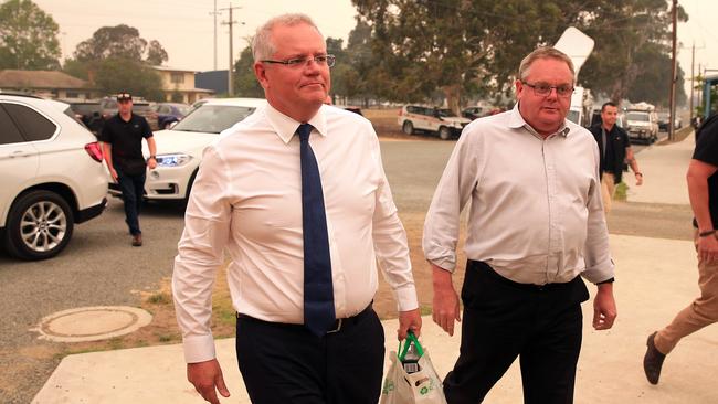 Morrison assured a couple they would be eligible for recovery assistance. Picture: Aaron Francis