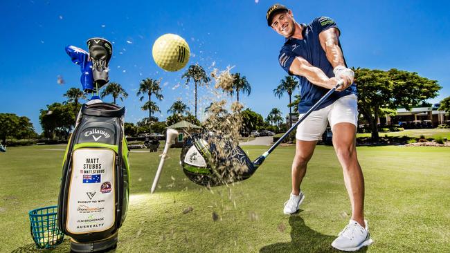 Gold Coast golfer Matt Stubbs is off to the US World Long Drive championships. Picture: Nigel Hallett