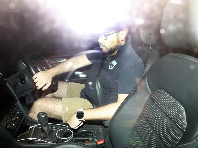 Bruce Lehrmann pictured leaving his Balgowlah house. Picture: Jonathan Ng