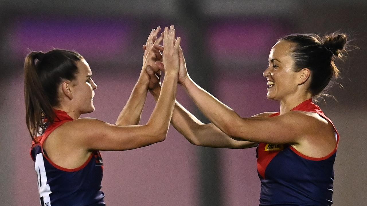 Lily Mithen and Daisy Pearce’s Demons won’t start their finals campaign until next week. Getty Images