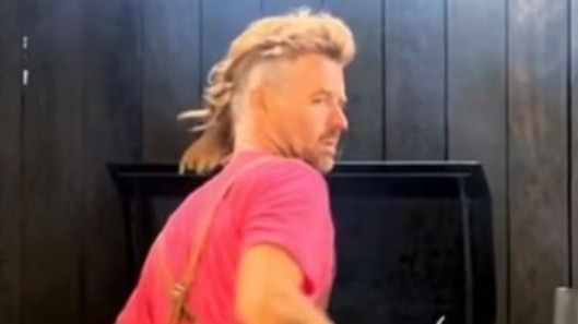 Evans popped up recently on social media sporting a mullet. Picture: Instagram