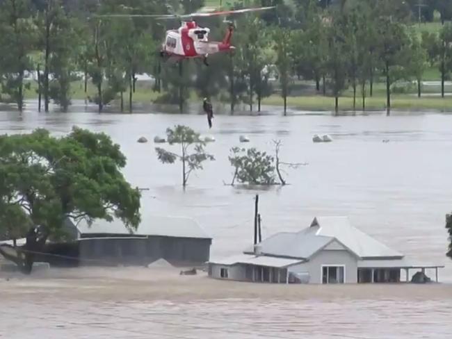 NSW Rural Fire Service crews assisting NSW SES in the Taree area. Picture: NSW RFS