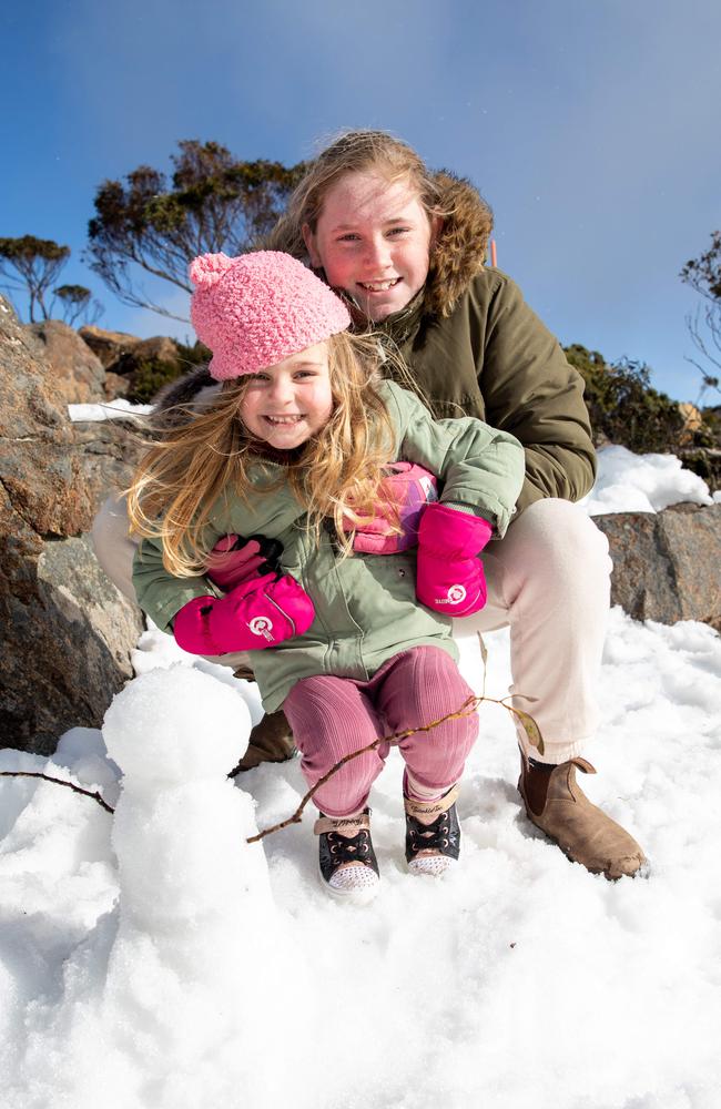 Evelyn, 4, and Monique Watson, 13, of Berriedale. Picture: Linda Higginson