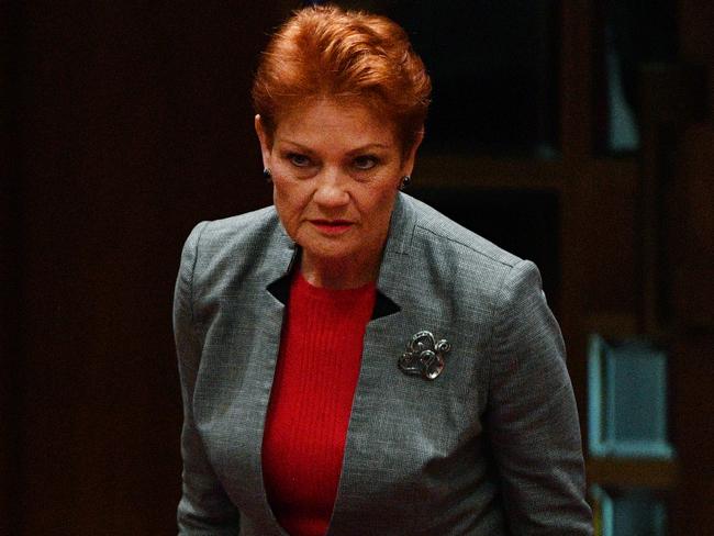 Pauline Hanson will preference the Liberal party at the Longman by-election. Picture: AAP Image/Mick Tsikas