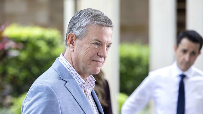 Health Minister Tim Nicholls speaks to the media at Parliament House in Brisbane, Sunday, November 24, 2024 - Picture: Richard Walker