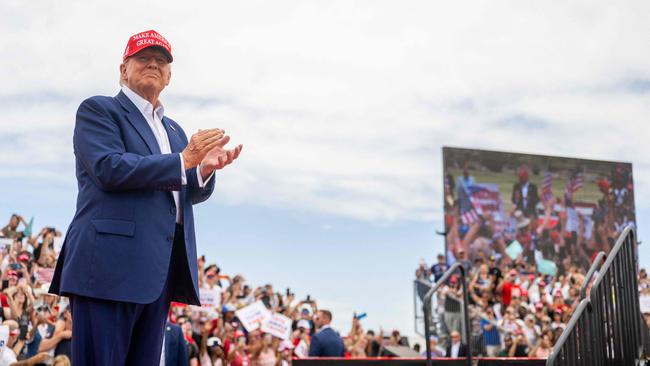 Former President Donald Trump at a campaign rally in Las Vegas, Nevada. Picture: Brandon Bell/Getty Images