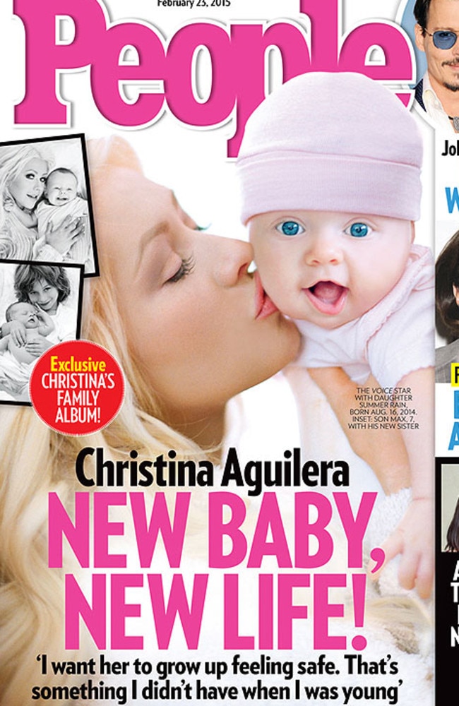 Aguilera and Summer Rain on the cover of People.