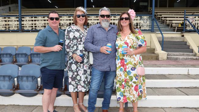 Des and Renee Littlehales and Brendan and Elise Murphy attend the Ballarat Cup. Picture: Brendan Beckett