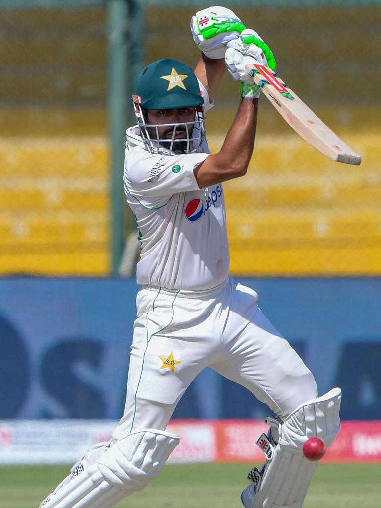 Pakistan's captain Babar Azam held the Aussies at bay.