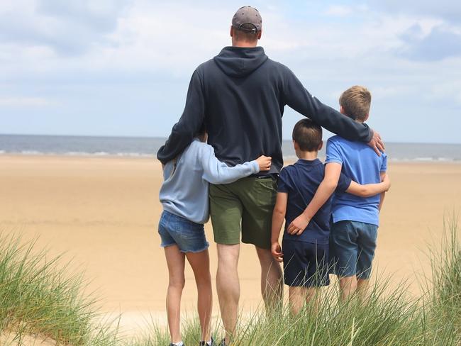 A photo posted to the offical instagram account of The Prince and Princess of Wales, of Prince William and children Luis, Charlotte and George, for Fathers Day. Credit: The Princess of Wales