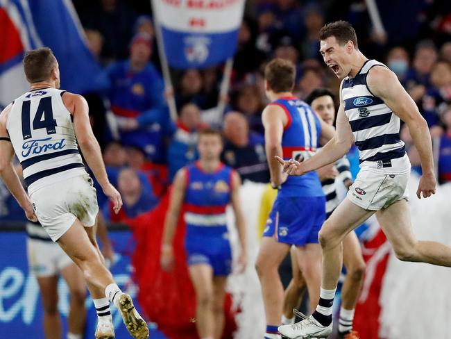 Jeremy Cameron buried the Bulldogs in round 12. Picture: Dylan Burns/AFL Photos via Getty Images