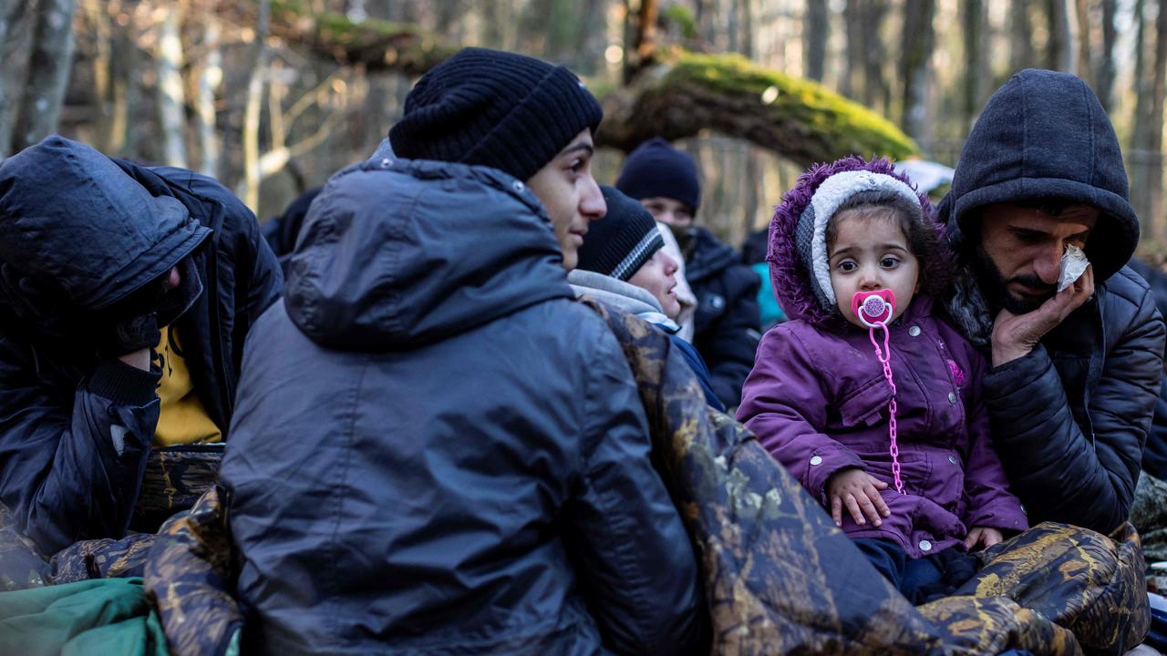 The family spent 20 nights in a forest. Picture: Wojtek Radwanski/AFP