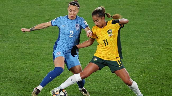 Mary Fowler burst onto the football scene at the World Cup. Picture: Elsa – FIFA/FIFA via Getty Images