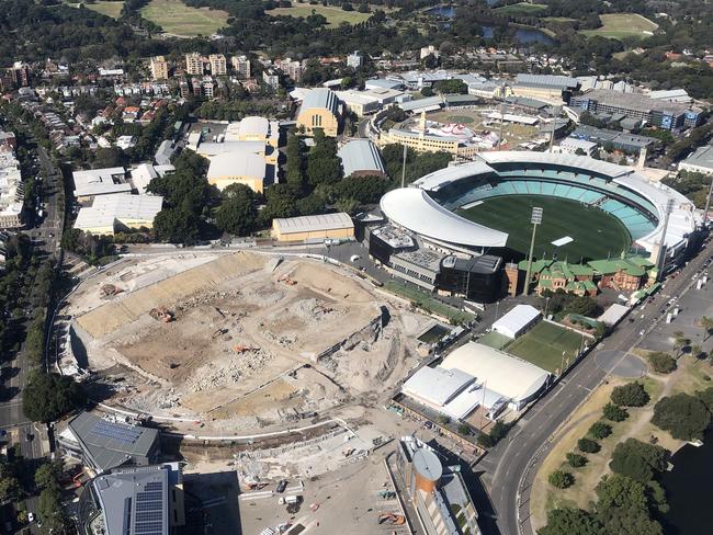 The demolished Sydney Football Stadium at Moore Park. Picture: AAP