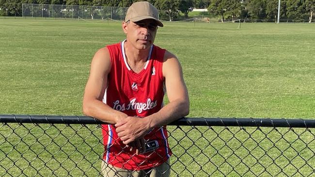 Doveton Eagle Darryl Thomas at the Power Rd ground on Tuesday.