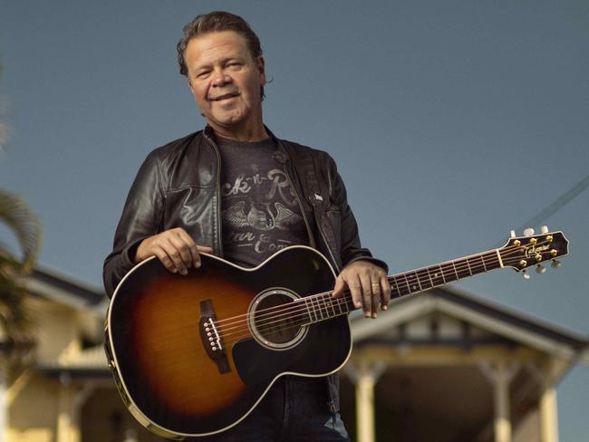31st August 2020.Portraits of country singer-songwriter Troy Cassar-Daley in the streets of Hawthorne,  Brisbane ahead of the Street Serenades event, which is part of the Brisbane Festival.Photo: Glenn Hunt / The Australian