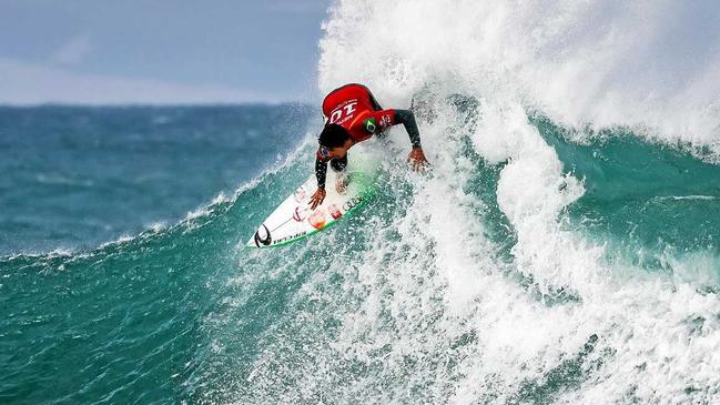 RIDING HIGH: Two-time WSL champion Gabriel Medina of Brazil won the 2019 Corona Open J-Bay in South Africa. Picture: Pierre Tostee