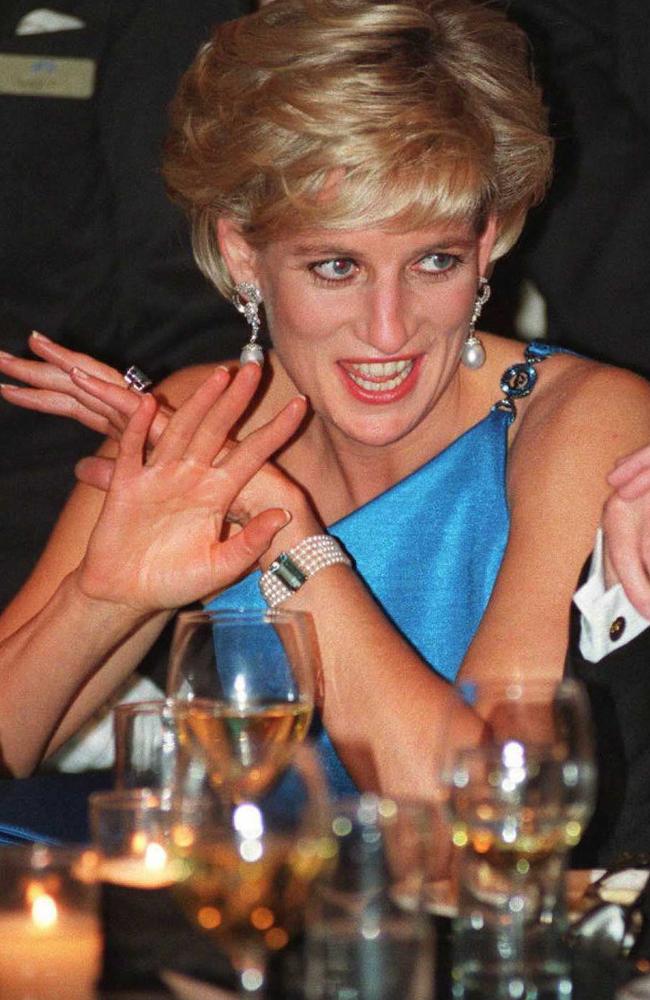 Princess Diana at a fund raising dinner in Sydney in 1996, a year before her untimely death. Picture: AFP.