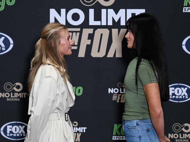 Ella Boot (L) and Anni Thatcher meet face-to-face for the first time on Monday. Picture: No Limit/Gregg Porteous