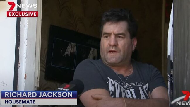 Richard Jackson – former housemate of missing man Brendon Farrell Picture: 7 news