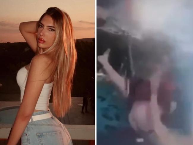 Tijana Radonjic fell to her death. Photo: Instagram and X