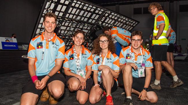 Australian National University team members Issac Martin, Emily Jones, Jess Burrows and Mathew Britton. Picture: Pema Tamang Pakhrin.