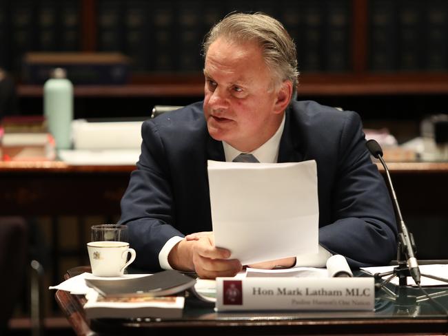 One Nation MP Mark Latham has slammed the courses, which includes social theories such as “aversive racism”. Picture: Richard Dobson