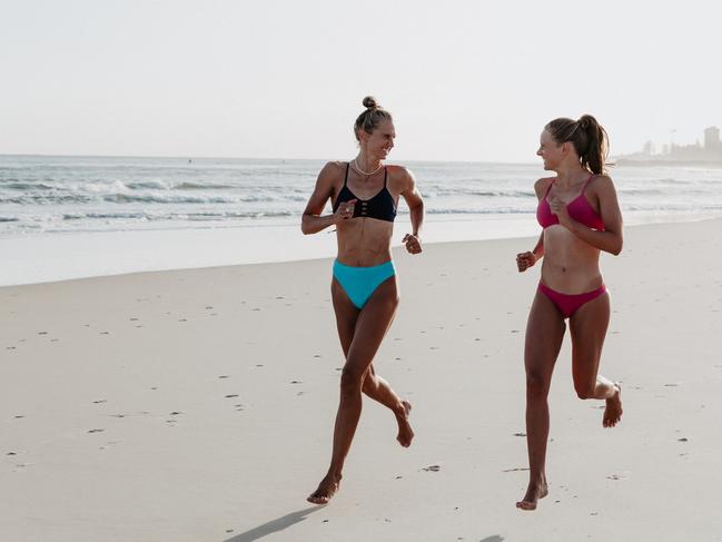 Ironwomen Harriet Brown (left) and Lizzie Welborn run KaMana. Picture: Supplied.