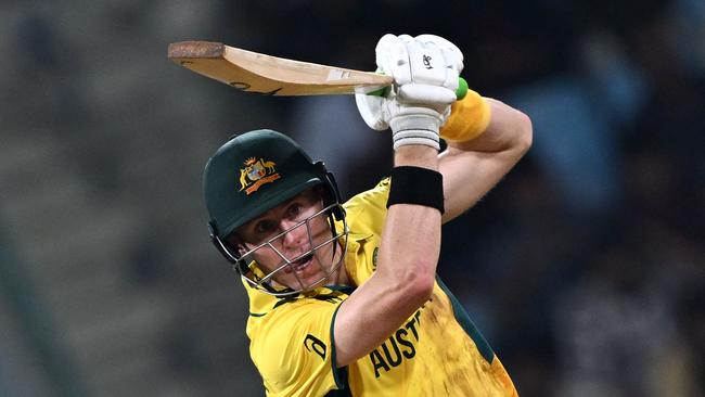 Marnus Labuschagne had been Australia’s leading runscorer through three matches – but shapes as the man most likely to make way for Travis Head. Picture: AFP