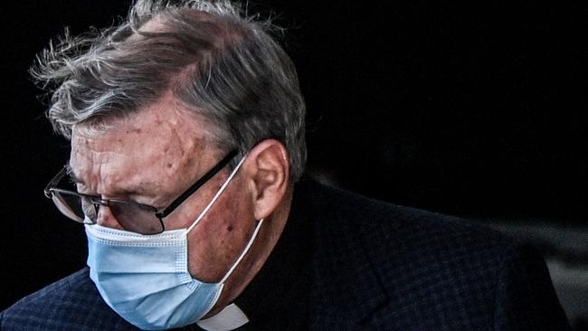 Australian Cardinal George Pell gets into a car after landing at Rome's Fiumicino airport on September 30, 2020. Picture: AFP