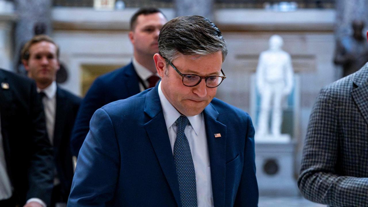 Speaker of the House Mike Johnson walks to the House Chamber during floor votes at the US Capitol on September 11, 2024 in Washington, DC. Picture: AFP