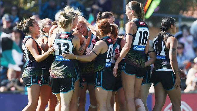 Port Adelaide sent off Erin Phillips with a win over GWS Picture: James Elsby/AFL Photos