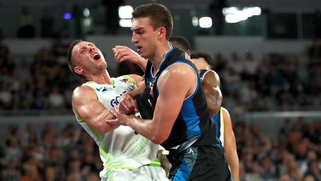 Peatling didn’t take too kindly to Creek’s celebration. (Photo by Kelly Defina/Getty Images)