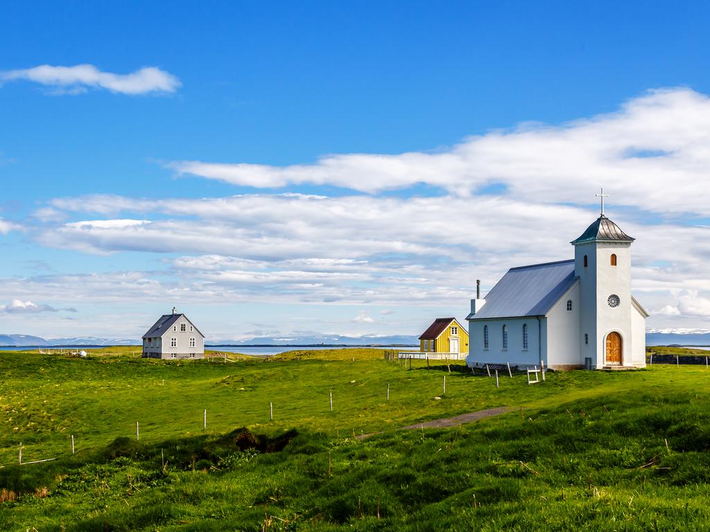 It boasts a historic church.