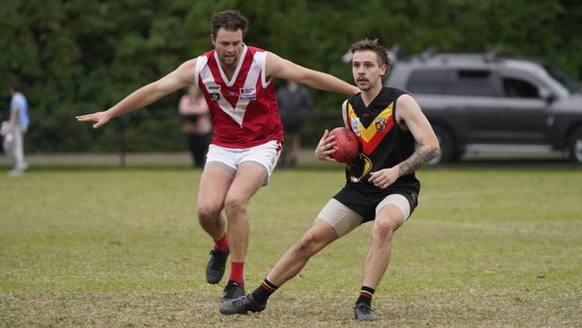 Outer East: Patrick Tatt in action for Hallam. Picture: Valeriu Campan