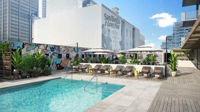 4. Kimpton Alma San DiegoMany Aussies got their first glimpse of the Kimpton largesse when the Margot opened in Sydney last year. In San Diego, it has undertaken such a dramatic reno of its Hotel Palomar property that has been rechristened the Kimpton Alma San Diego. There are 211 rooms and the aesthetic has been colourfully informed by San Diego’s proximity to Mexico and its artists. It’s a look that carries through to the pool deck with its custom street art. Foodwise, chef Jason Neroni helms The Desmond restaurant with its exquisite raw bar for crudo and tartare selections.Book here. 