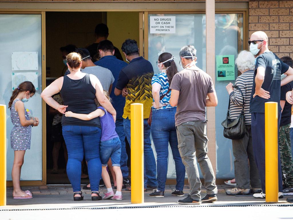 Australians are flooding doctors and medical centre in a panic over the coronavirus – but for most people the visit is unnecessary. Picture: Mark Stewart