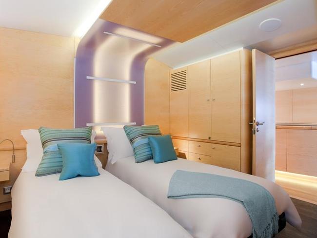 Luxury living conditions inside the boat. Pictured, Necker Belle owned by Richard Branson