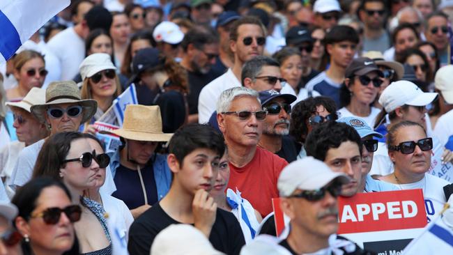 A 'United With Israel - Bring Them Home' protest on November 26, 2023 in Sydney, Australia. Picture: Getty Images