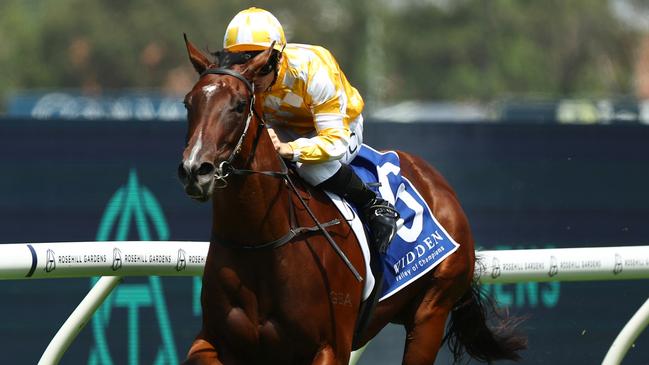 Lady Of Camelot wins the Widden Stakes at Rosehill Gardens.