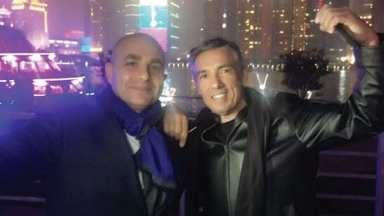 Joseph Chidiac and Angelo Tsirekas in China. Picture: ICAC