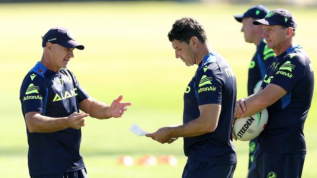 Brad Arthur is under pressure but appeared in control at Tuesday’s training session. Picture: Brendon Thorne/Getty Images