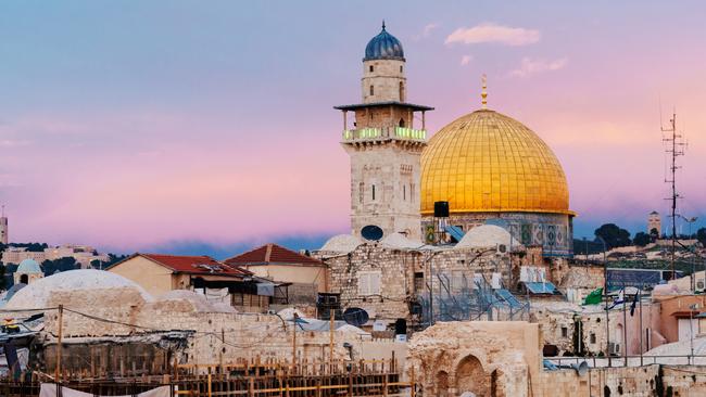 The Dome of the Rock in Jerusalem.