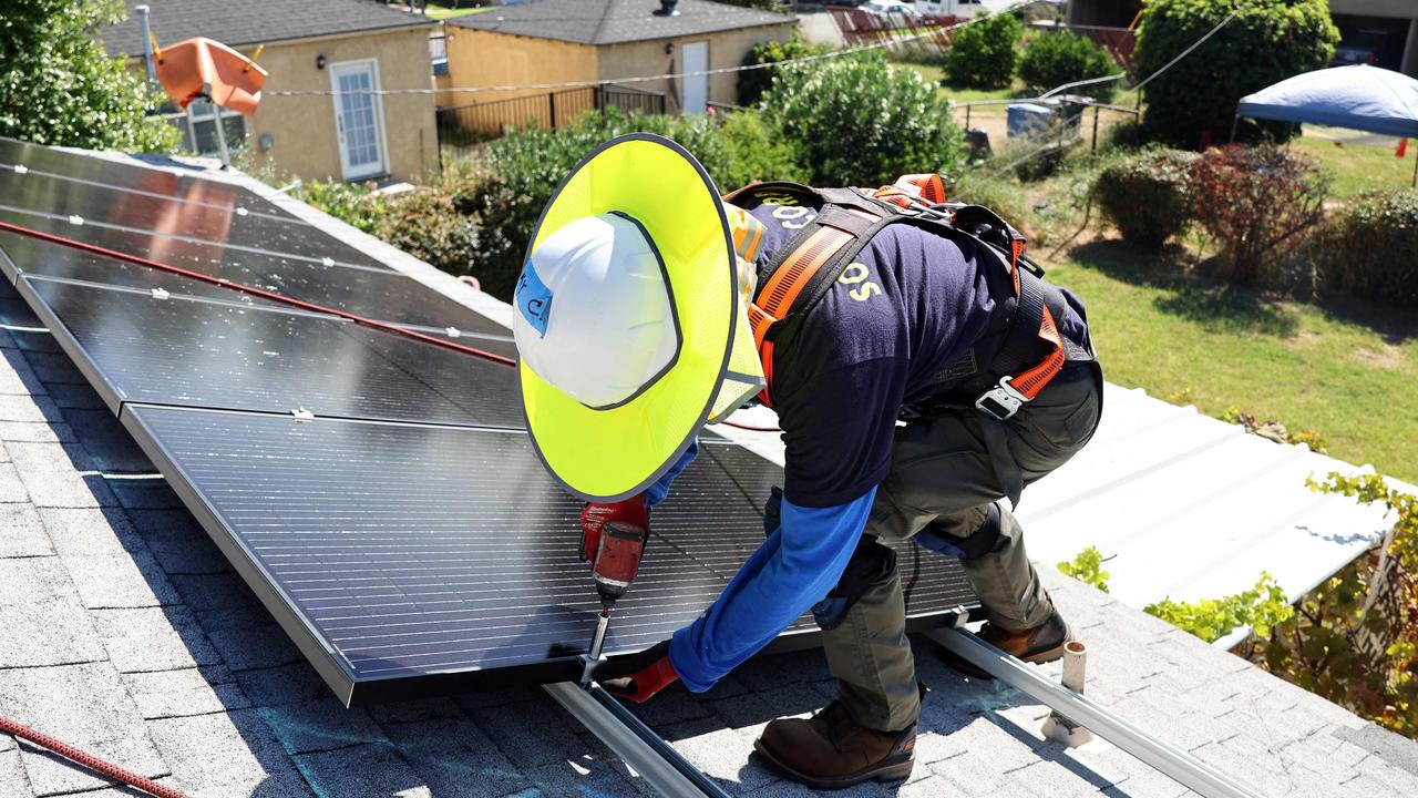 Australia has a record proliferation of rooftop solar, which helped soften the impact of drought that curtailed pumped hydro production and a spate of coal outages. Picture: AFP