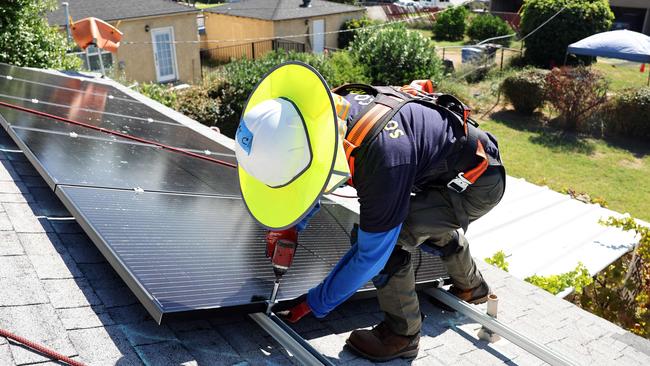 Australia has a record proliferation of rooftop solar, which helped soften the impact of drought that curtailed pumped hydro production and a spate of coal outages. Picture: AFP