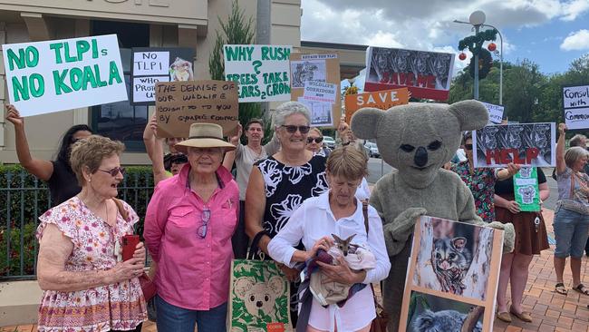 The controversial repeal of two planning policies sparked protests outside the Town Hall in December 2020.Pictures: Kristen Camp