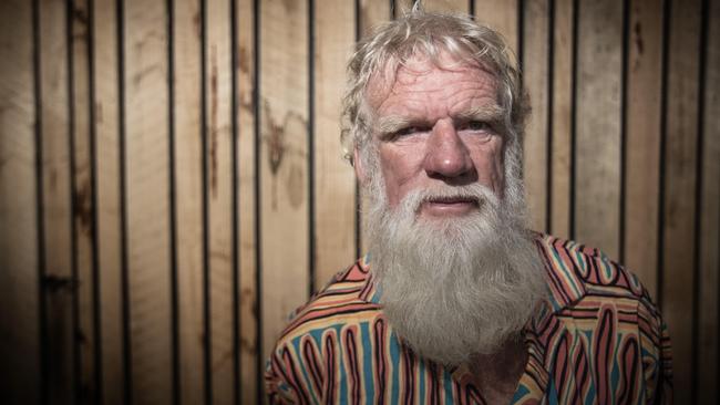 Dark Emu author Bruce Pascoe at the Ballawinne festival in Cygnet, Tasmania. Picture: Luke Bowden